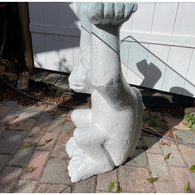 1970s Monkey Form Composite & Glass Console Sofa Table For Sale - Image 11 of 12