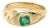 Natural Emerald 18k Gold Bezel Set and Floating Round Diamond Ring Size 6.25 For Sale