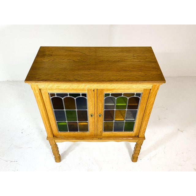 1970s Danish Oak & Glass Cabinet Henning Kjaernulf Style For Sale In Providence - Image 6 of 11