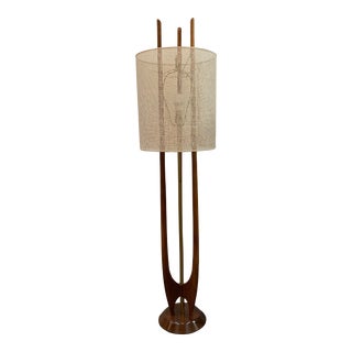 V H Woolums Floor Lamp With Original Shade For Sale