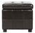 Modern Square Tufted Ottoman in Brown & Black For Sale - Image 3 of 11