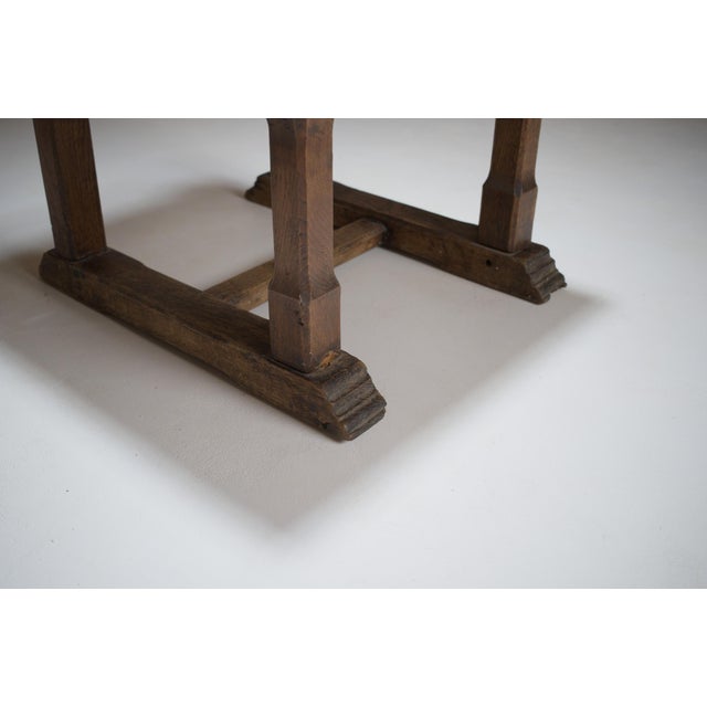 Vintage Sculptural French Oak Chair, 1930s For Sale - Image 10 of 18