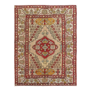 Antique Oushak Rug by Keivan Woven Arts, Hand-Knotted, Turkey, 1930 For Sale