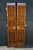 Pair Mid-Century Chinoiserie Elm Louvered Double Bi Fold Doors Brass Shou Pulls For Sale - Image 4 of 18