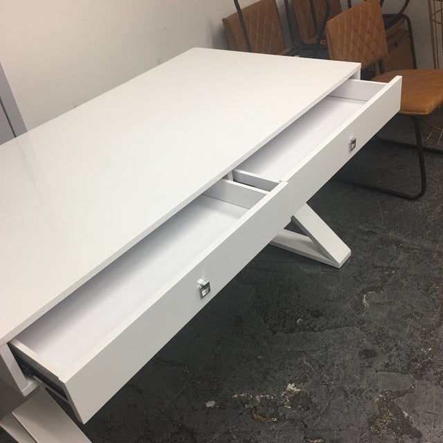 Z Gallerie White Jett Desk Chairish
