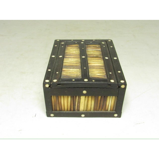 1900 - 1909 Small Anglo Indian Quill Pencil Box For Sale - Image 5 of 13
