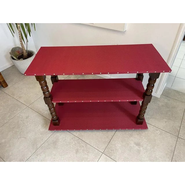 Textile Wilhelminian Brown Wooden Bookcase For Sale - Image 7 of 12