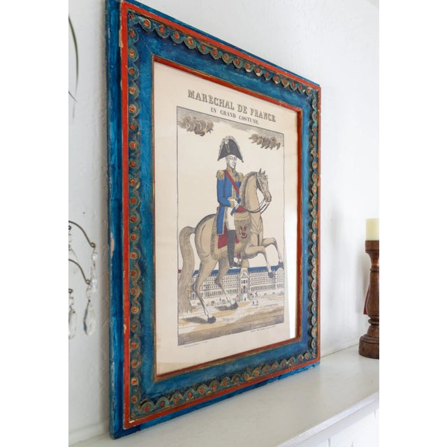 Wood 19th Century Framed Pellerin Woodcut Engraving | Michel Ney Marechal De France For Sale - Image 7 of 11