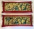 An exquisite pair of matching rectangular velvet lumbar pillows in a rich scarlet hue with an 18th century European, most...