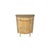 This sweet little demilune cabinet used to be painted. Unfortunately, the paint did not fair nearly as well as the cabinet...