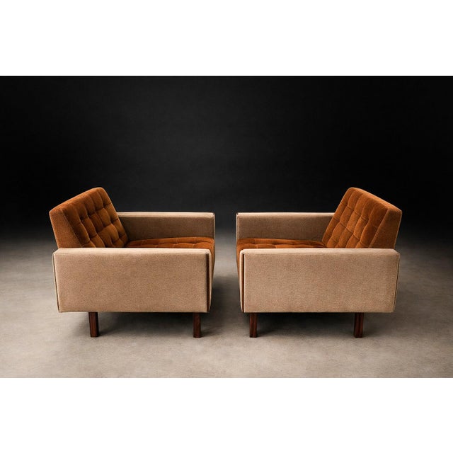 Pair of Brazilian Modern Armchairs by Móveis Cimo, Rosewood, Cognac Mohair & Camel Wool, 1960s For Sale - Image 11 of 13