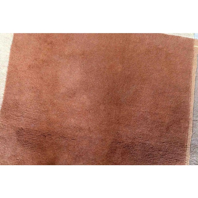 1970s Handmade Vintage Tibetan Khaden Rug 4' X 5.3' For Sale - Image 10 of 11