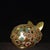 1980s Gilt Cloisonne Pig Figurine, Hand Wire Inlaid Colorful Floral Motif, Chinoiserie Table Decor For Sale - Image 5 of 9