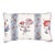 Schumacher Ariana Floral Stripe 20" Lumbar Pillow in Pearlware Blue For Sale