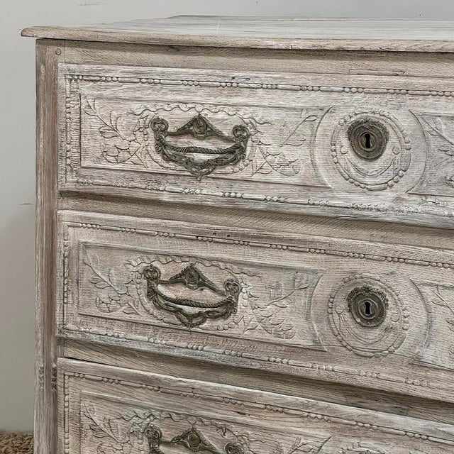 18th Century Country French Whitewashed Commode With Bronze Hardware For Sale - Image 16 of 18
