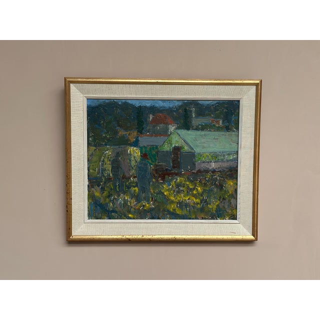 Svän Grandin, Farm, 1960s, Oil on Panel, Framed For Sale - Image 6 of 18