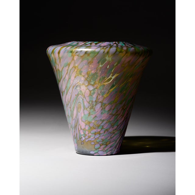 Austro-Bohemian Jugendstil Iridescent Art Glass Vase, 1890s For Sale - Image 3 of 14