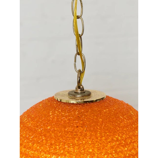Mid-Century Modern Vintage Spaghetti Orange Pendant Lamp For Sale - Image 3 of 4
