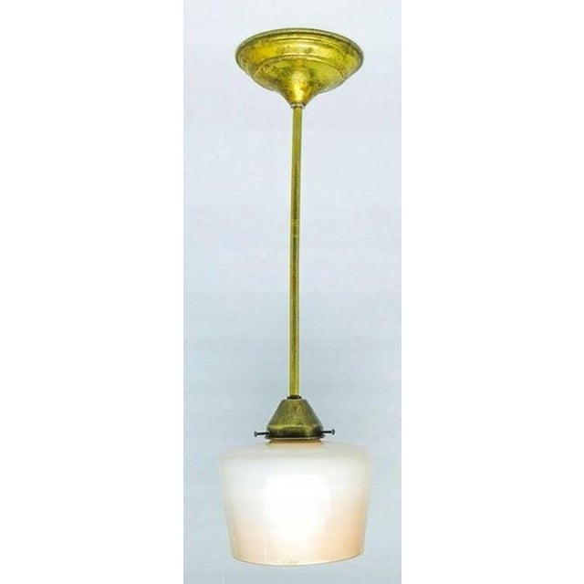 Goldenrod Mid-Century Pendant Lamp in Brass and Glass, 1950s For Sale - Image 8 of 8