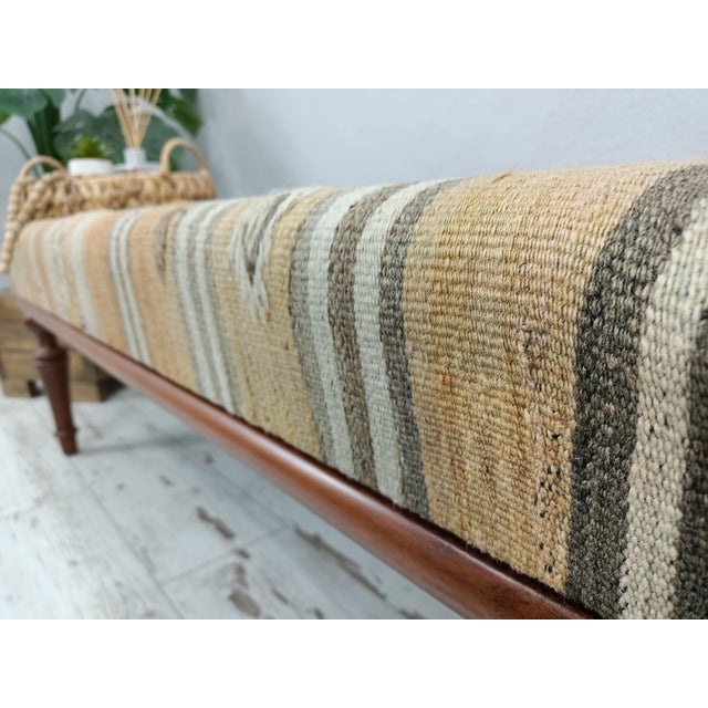 Kilim Rug Upholstered Ottoman Bench Chairish