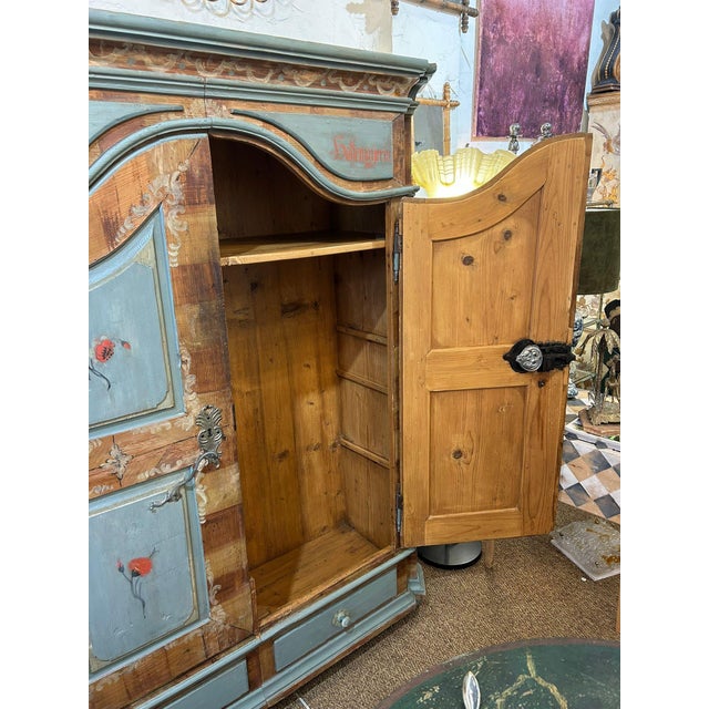 Austrian Wedding Armoire, 18th Century For Sale - Image 5 of 18