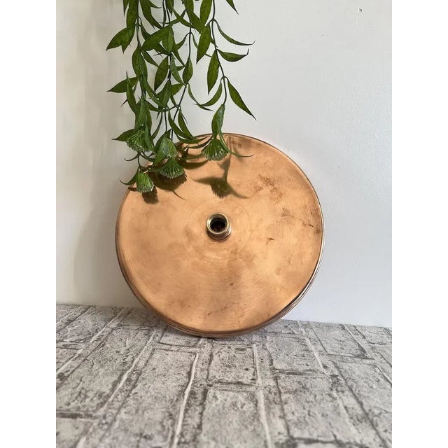 2020s Unlacquered Solid Copper Rain Shower Head, Round Handcrafted Round Showerhead For Sale - Image 5 of 6