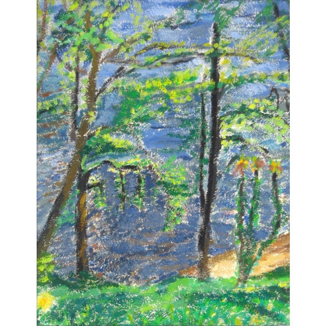 Modern Anne Granick 1950s "Trees" I Casein Paint on Paper Circa 1960s For Sale - Image 3 of 3