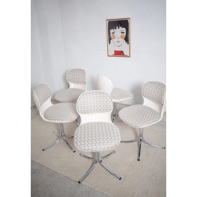 Metal Space Age Chairs and Dining Table by Stoll Giroflex for Herman Miller, 1970s, Set of 6 For Sale - Image 7 of 18