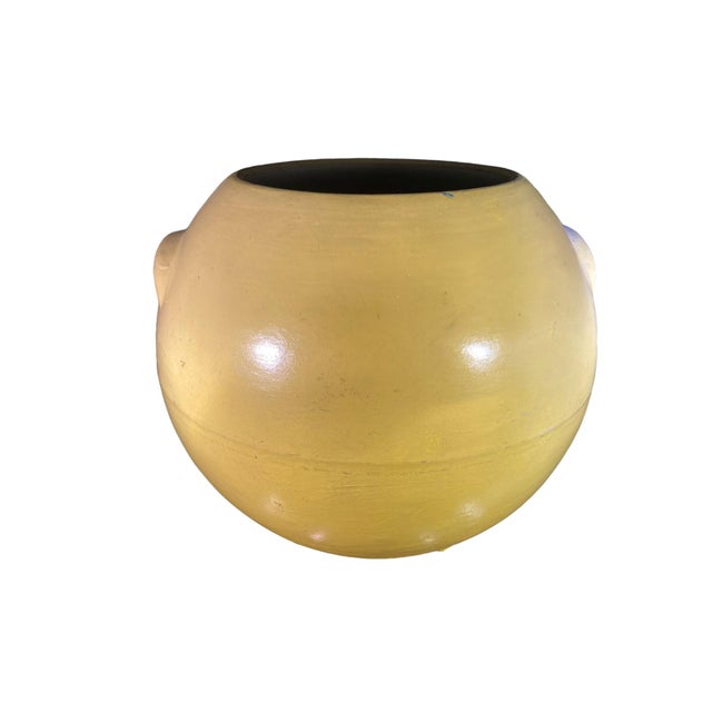 Item: Hand-Painted Yellow Ransburg Pottery Piece Style: Americana, Rustic, Traditional Period: 1930s Country of Origin:...