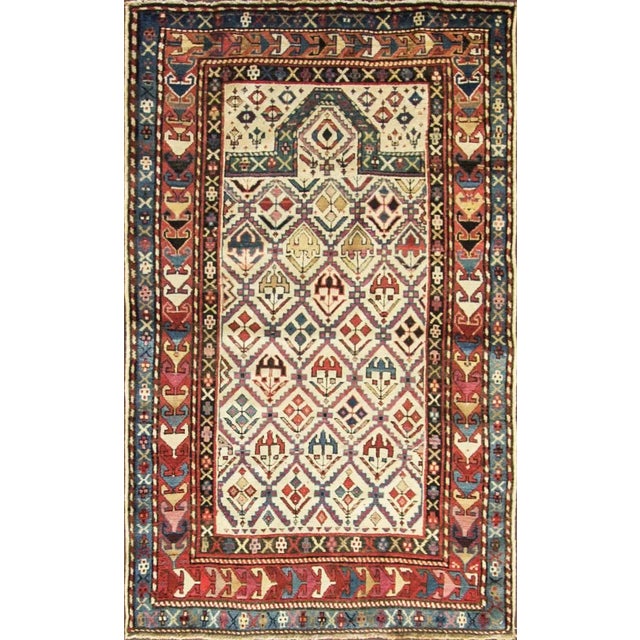 White Antique Shirvan/Caucasian Rug For Sale - Image 8 of 8