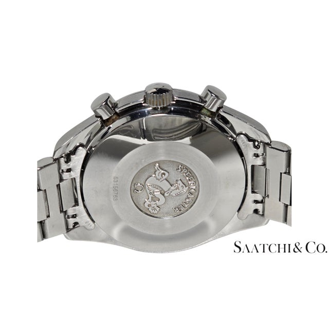 Near Mint Omega Speedmaster 3510.50 Chronograph Black Dial Automatic Watch For Sale - Image 4 of 7