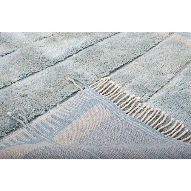Premium Hand-Knotted Moroccan Wool Rug | 9'9" X 6'11" | One of a Kind For Sale - Image 6 of 7