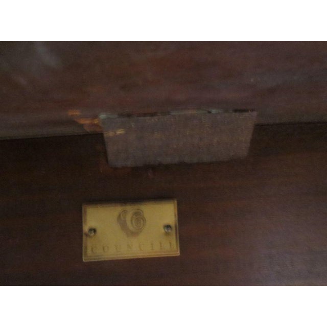 Traditional Councill Inlaid Mahogany Console Table For Sale - Image 3 of 3