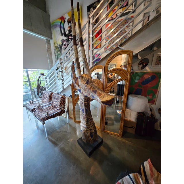 African Mid Century Kurumba Adone Burkina Faso Headdress Mask For Sale - Image 3 of 11