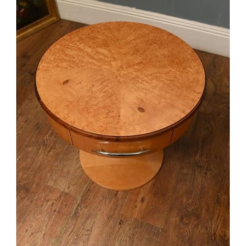 Art Deco Side Tables in Burr Walnut 1930s, Set of 2 For Sale - Image 4 of 9
