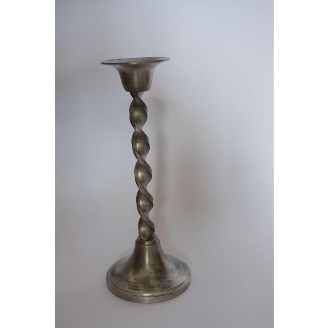 Silver Pewter Candlestick from Harald Buchrucker, 1940s For Sale - Image 8 of 8