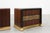 Dating back to the 1970s, this rare and exceptionally striking pair of Italian nightstands perfectly captures the...