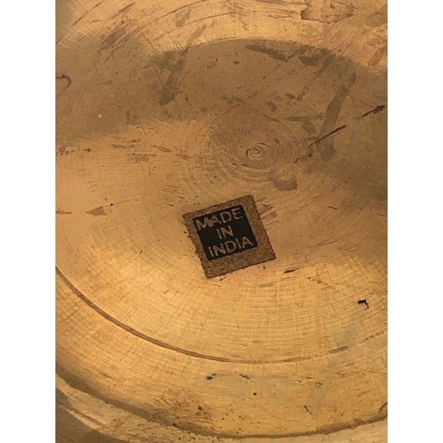 1970s Geometric Design Brass Cachepot For Sale - Image 6 of 7