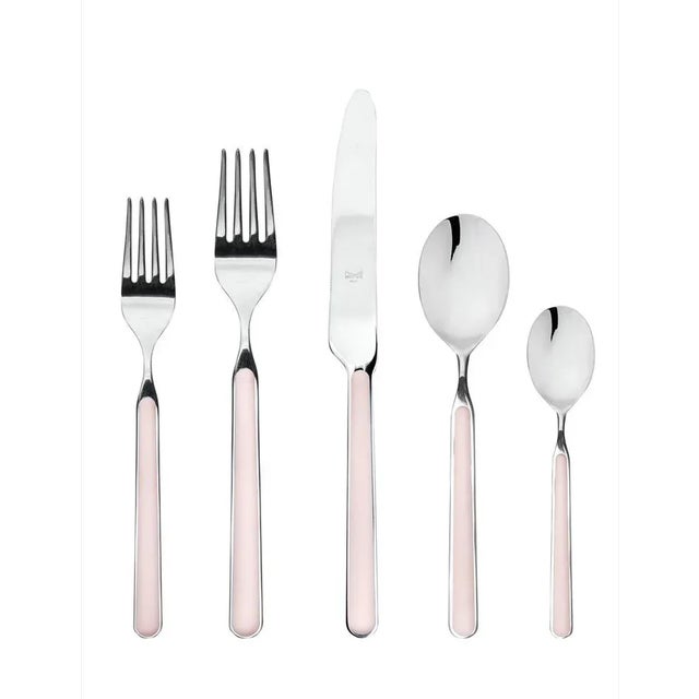 Contemporary Mepra Fantasia 5-Piece Flatware Set, Pale Rose For Sale - Image 3 of 3