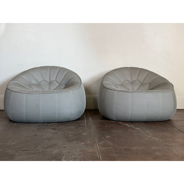 Pair of Modern Ligne Roset French Lounge Chairs For Sale - Image 10 of 18