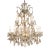 Large Vintage English Regency Style 16-Light Crystal Two-Tier Chandelier For Sale