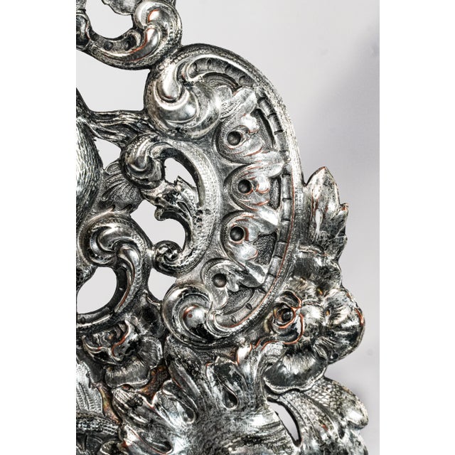 Regal Ornate Repousse Style Antique Silverplate Victorian Photo Picture Frame Lion Royalty Armorial For Sale - Image 10 of 18