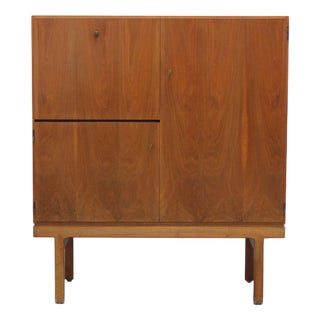 Walnut Abstracta Bar Cabinet by Jos de Mey for Van den Berghe-Pauvers, 1960s For Sale