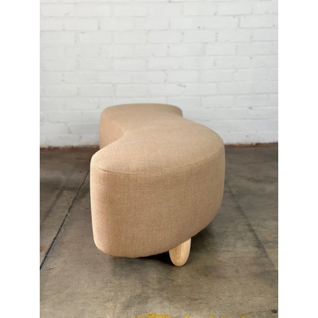 Handcrafted Squiggle Ottoman For Sale - Image 4 of 13