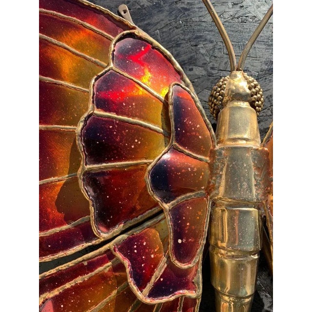 1970s Butterfly Sconce Attributed to Henri Fernandez For Sale - Image 9 of 13