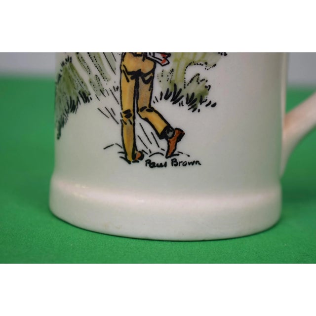 Traditional Mid 20th Century Paul Brown X Brooks Brothers Ceramic Mug With Golfer Scene For Sale - Image 3 of 5
