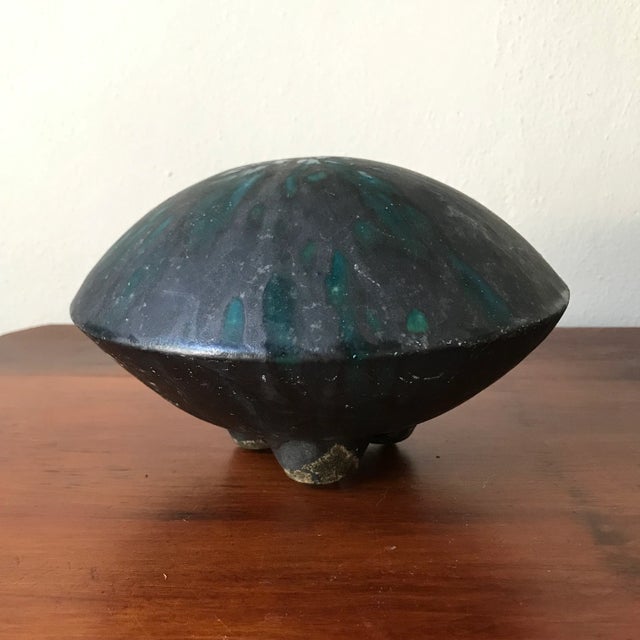 Vintage Atomic Mid Century Modern Hand Made Ceramic Ashtray For Sale In Boise - Image 6 of 10