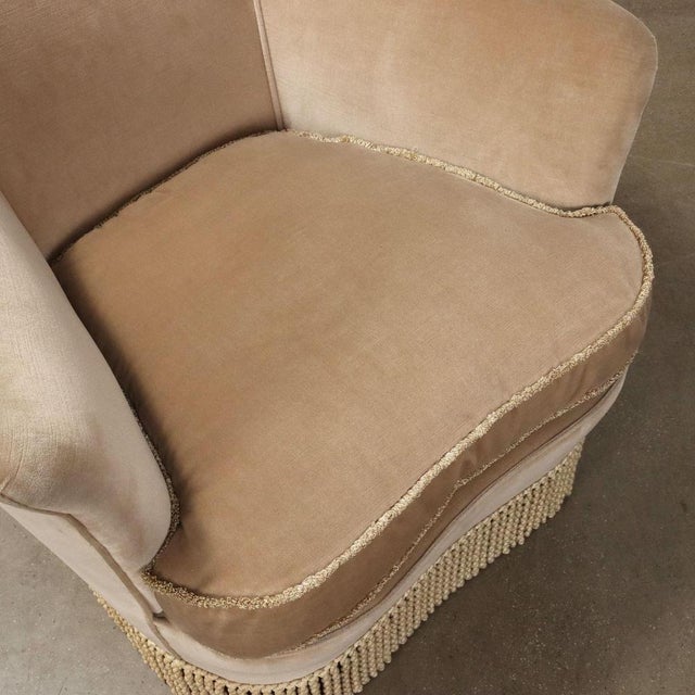 Set of Set of Vintage Armchairs in Foam and Velvet, 1950s For Sale - Image 6 of 10