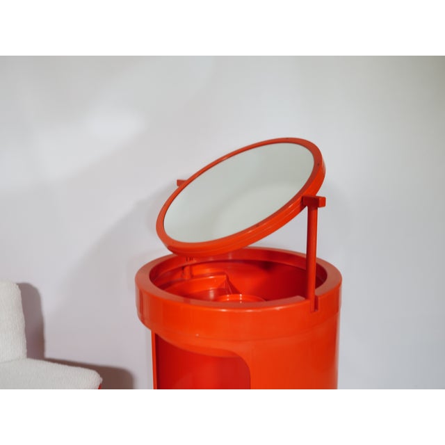 Mid-Century Modern Space Age Silvi Dressing Table and Chair in Plastic by Studio Kastilia for Fanini Fain S.P.A., 1970s, Set of 2 For Sale - Image 3 of 18