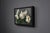 White Contemporary Roses III by Jon Doran | Oil on Panel Open White Roses on Grey Still Life For Sale - Image 8 of 9
